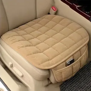 All-Season Backless Plush Car Seat Cushion – Non-Slip, One-Piece Design