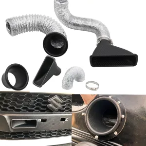 Universal Front Bumper Turbo Air Intake Funnel - Carbon Fiber Look
