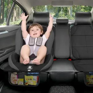 Car Seat Protector with Mesh Pockets - For Kids & Pets