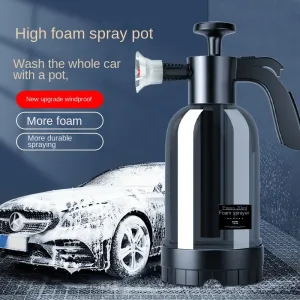 2L Hand Pump Foam Sprayer with 3 Nozzles - Car Wash & Window Cleaning