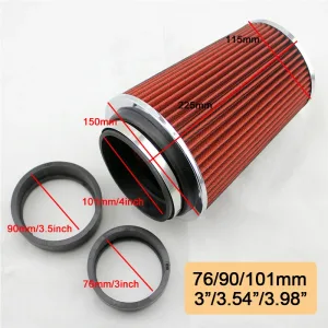 Universal 3-Inch High-Performance Washable Air Filter