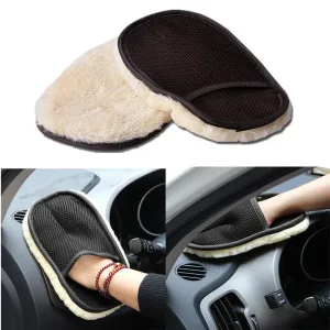Microfiber Wool Car Washing Glove - Soft Cleaning & Motorcycle Care Tool