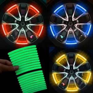 Universal Wheel Hub Reflective Rainbow Stickers - Night Safety Tape